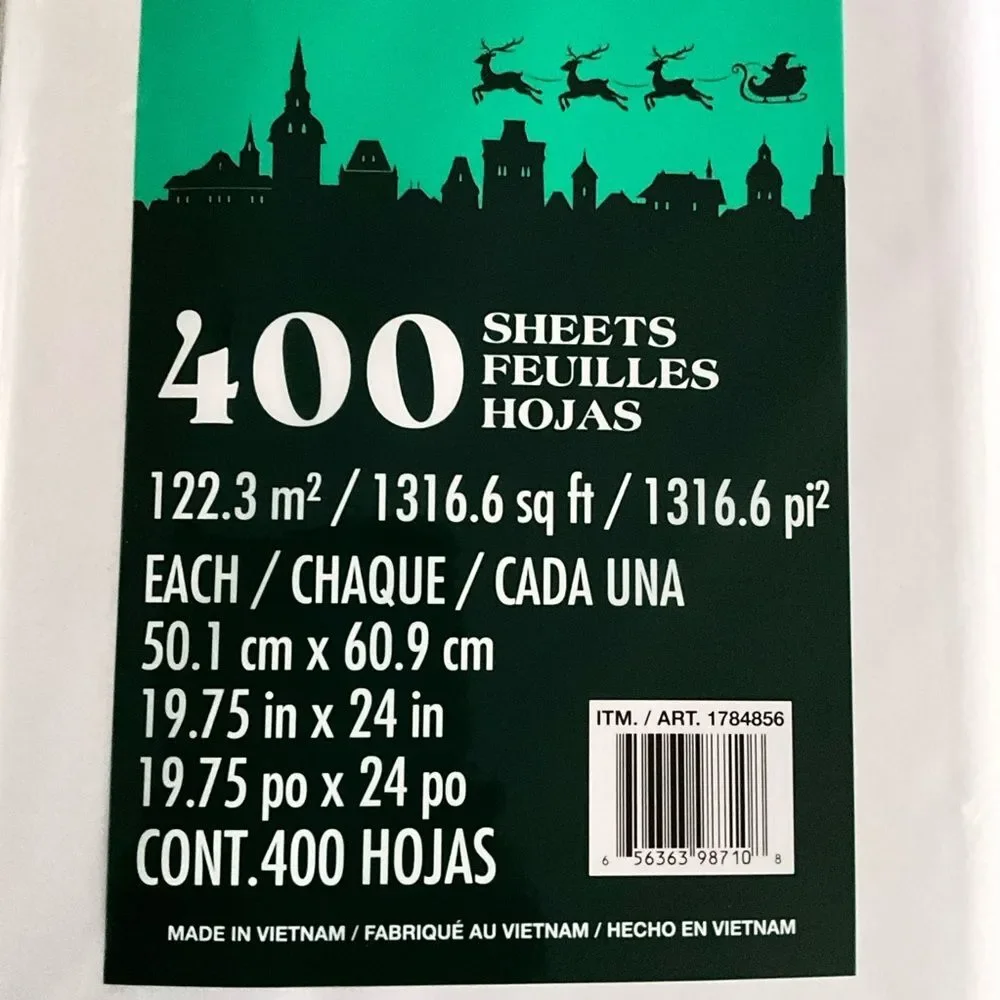 Kirkland Signature Gift Tissue Paper 400 Sheets White